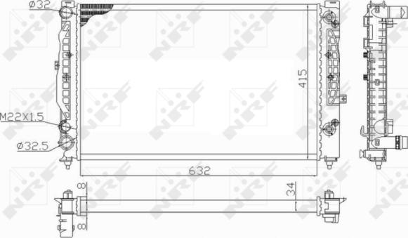 NRF 59101 - Radiateur, refroidissement du moteur cwaw.fr