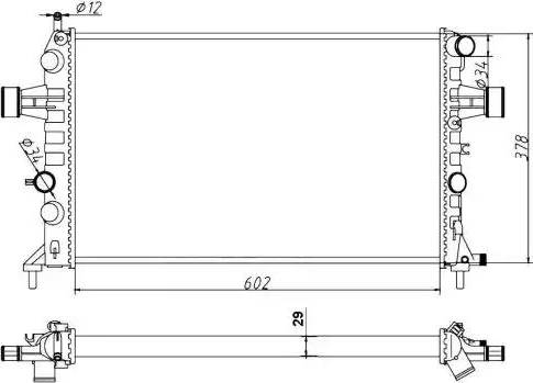 NRF 54668A - Radiateur, refroidissement du moteur cwaw.fr