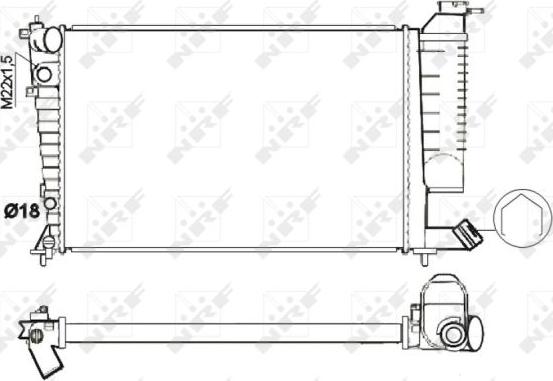 NRF 54716 - Radiateur, refroidissement du moteur cwaw.fr