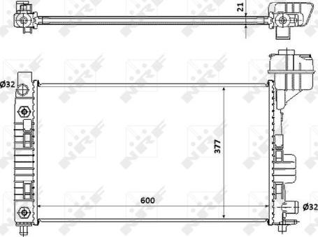 NRF 54718 - Radiateur, refroidissement du moteur cwaw.fr