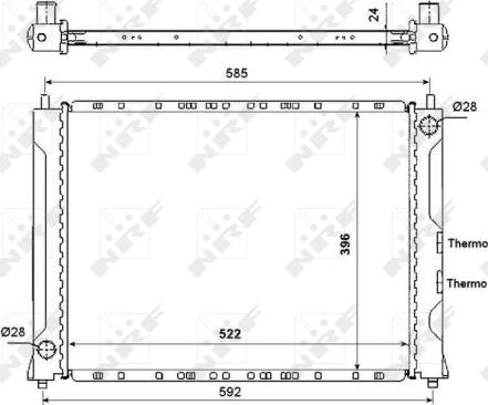 NRF 55425 - Radiateur, refroidissement du moteur cwaw.fr