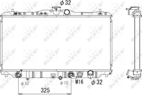 NRF 556708 - Radiateur, refroidissement du moteur cwaw.fr