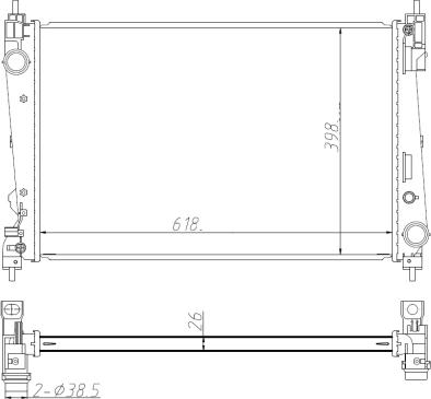 NRF 550005 - Radiateur, refroidissement du moteur cwaw.fr