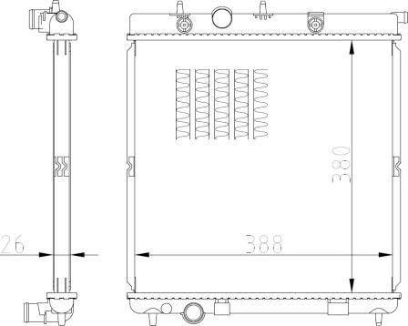 NRF 550016 - Radiateur, refroidissement du moteur cwaw.fr