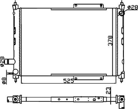 NRF 55326A - Radiateur, refroidissement du moteur cwaw.fr