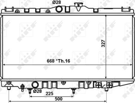 NRF 566707 - Radiateur, refroidissement du moteur cwaw.fr