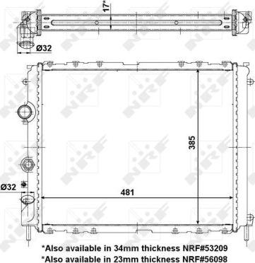 NRF 56099 - Radiateur, refroidissement du moteur cwaw.fr