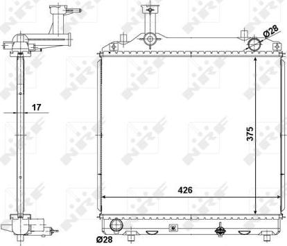 NRF 56062 - Radiateur, refroidissement du moteur cwaw.fr