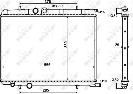 NRF 56021 - Radiateur, refroidissement du moteur cwaw.fr