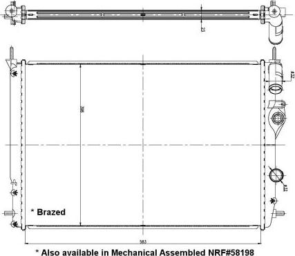 NRF 56158 - Radiateur, refroidissement du moteur cwaw.fr