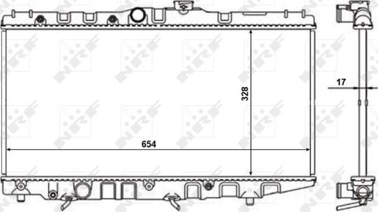 NRF 56110 - Radiateur, refroidissement du moteur cwaw.fr