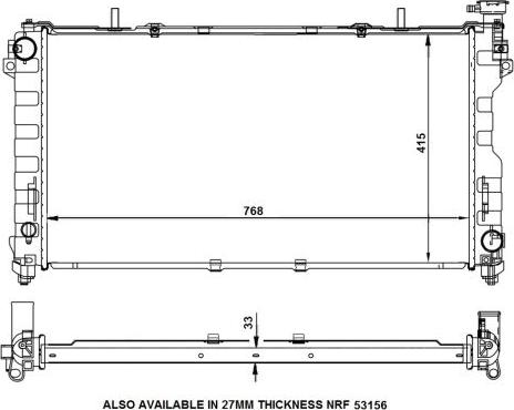 NRF 56133 - Radiateur, refroidissement du moteur cwaw.fr