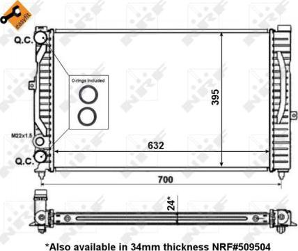 NRF 56127 - Radiateur, refroidissement du moteur cwaw.fr