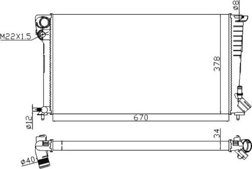 NRF 509510A - Radiateur, refroidissement du moteur cwaw.fr