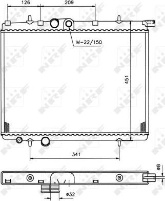 NRF 509525 - Radiateur, refroidissement du moteur cwaw.fr