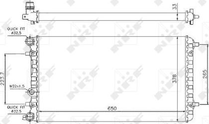 NRF 509644 - Radiateur, refroidissement du moteur cwaw.fr