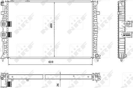 NRF 50468 - Radiateur, refroidissement du moteur cwaw.fr