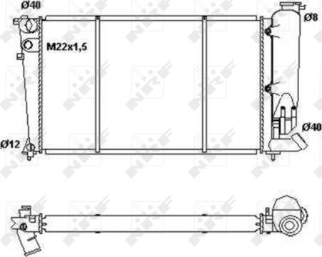 NRF 50414 - Radiateur, refroidissement du moteur cwaw.fr