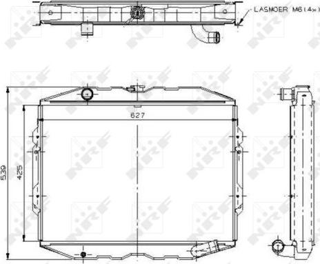 NRF 504115 - Radiateur, refroidissement du moteur cwaw.fr