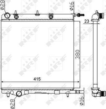 NRF 50430A - Radiateur, refroidissement du moteur cwaw.fr