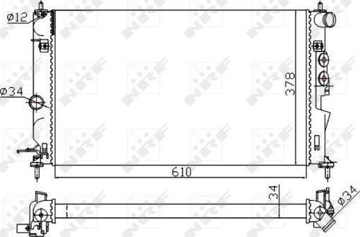 NRF 50563A - Radiateur, refroidissement du moteur cwaw.fr