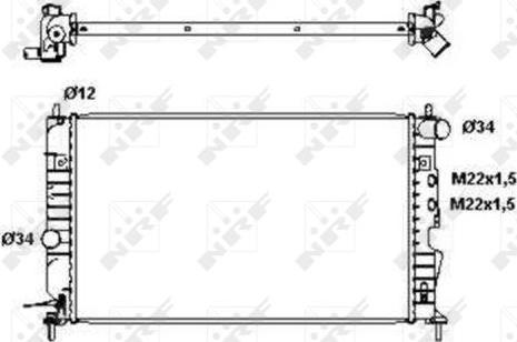 NRF 50563 - Radiateur, refroidissement du moteur cwaw.fr