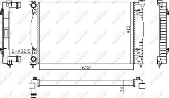 NRF 50539A - Radiateur, refroidissement du moteur cwaw.fr