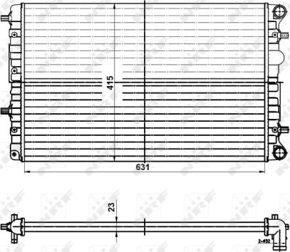 NRF 50141 - Radiateur, refroidissement du moteur cwaw.fr