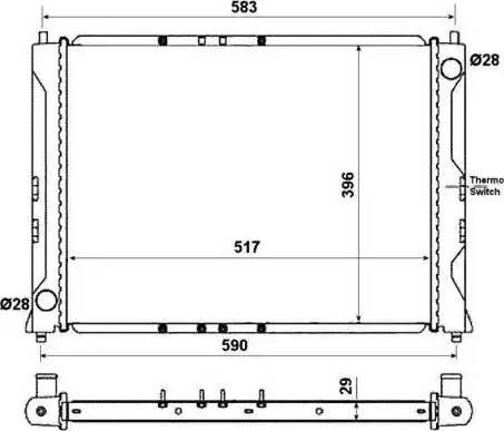 NRF 50129 - Radiateur, refroidissement du moteur cwaw.fr