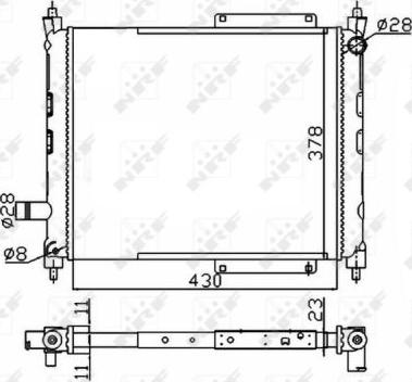 NRF 50128A - Radiateur, refroidissement du moteur cwaw.fr