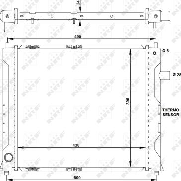 NRF 50128 - Radiateur, refroidissement du moteur cwaw.fr