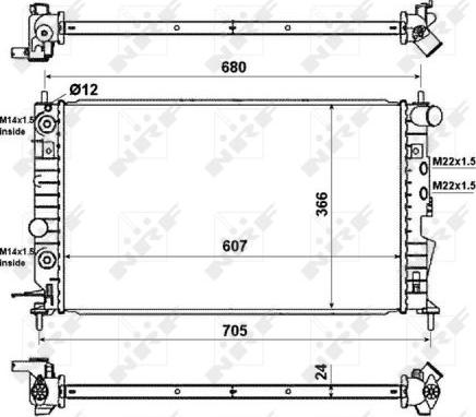 NRF 50219 - Radiateur, refroidissement du moteur cwaw.fr