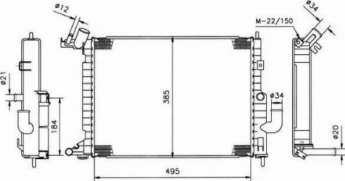 NRF 50220 - Radiateur, refroidissement du moteur cwaw.fr