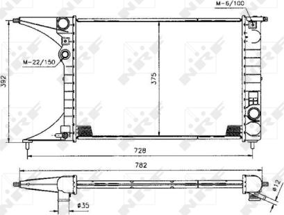 NRF 50222 - Radiateur, refroidissement du moteur cwaw.fr