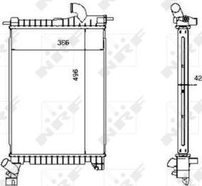 NRF 507527 - Radiateur, refroidissement du moteur cwaw.fr