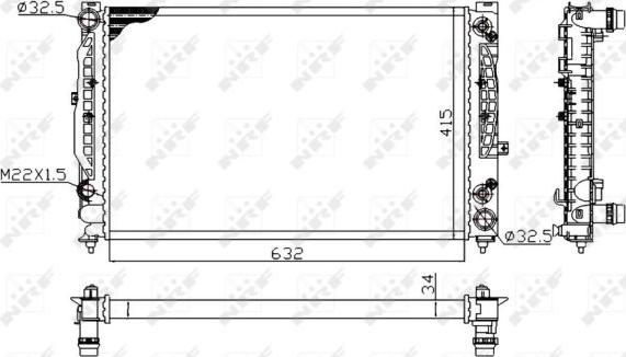 NRF 519504A - Radiateur, refroidissement du moteur cwaw.fr