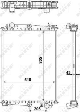 NRF 519585 - Radiateur, refroidissement du moteur cwaw.fr