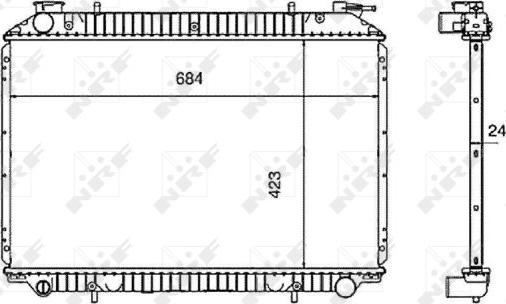 NRF 519534 - Radiateur, refroidissement du moteur cwaw.fr