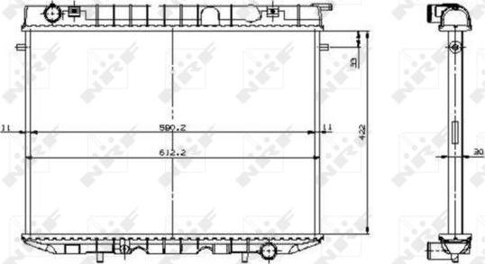 NRF 519532 - Radiateur, refroidissement du moteur cwaw.fr