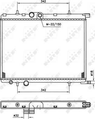 NRF 519524 - Radiateur, refroidissement du moteur cwaw.fr