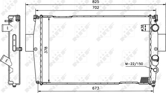 NRF 51538 - Radiateur, refroidissement du moteur cwaw.fr