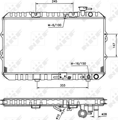 NRF 516354 - Radiateur, refroidissement du moteur cwaw.fr