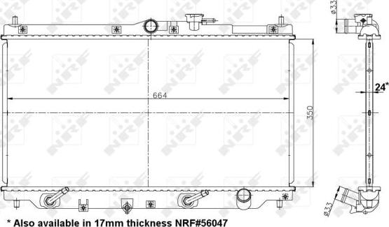 NRF 517722 - Radiateur, refroidissement du moteur cwaw.fr