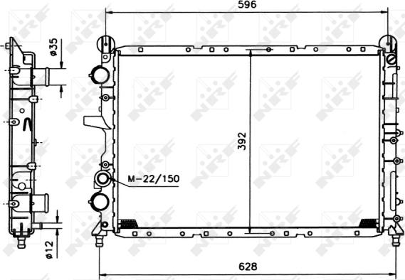 NRF 58995 - Radiateur, refroidissement du moteur cwaw.fr