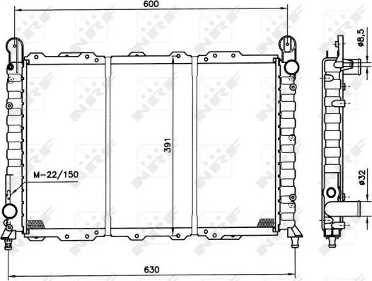 NRF 58996 - Radiateur, refroidissement du moteur cwaw.fr