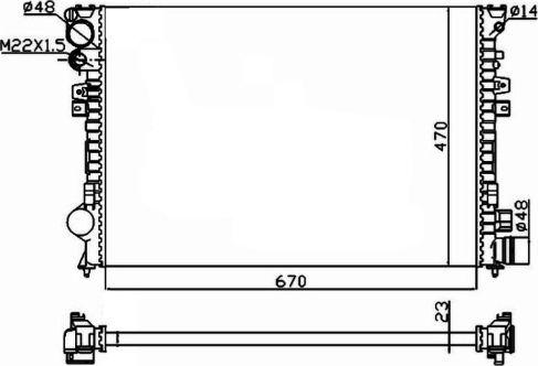 NRF 58958A - Radiateur, refroidissement du moteur cwaw.fr