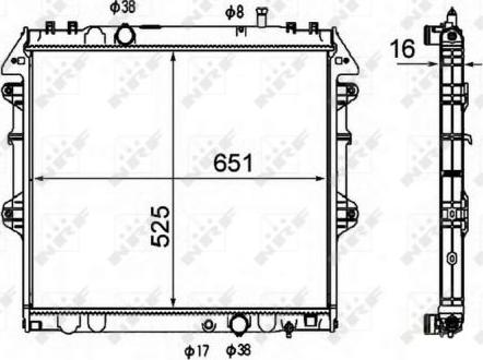 NRF 58491 - Radiateur, refroidissement du moteur cwaw.fr