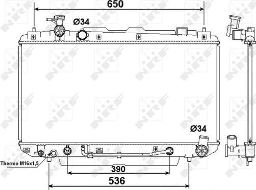 NRF 58415 - Radiateur, refroidissement du moteur cwaw.fr