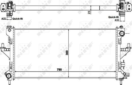 NRF 58424 - Radiateur, refroidissement du moteur cwaw.fr