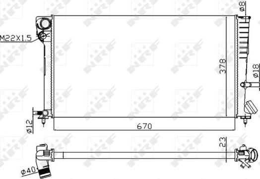 NRF 58101A - Radiateur, refroidissement du moteur cwaw.fr